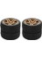 4 Adet Rc Tekerlekler ve Lastikler Seti Alüminyum Wheelhub Lastik Lastik Için Hsp 94122 94123 TT01 WF06 1/10 Rc Araba Paletli Altın (Yurt Dışından) 3