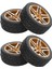 4 Adet Rc Tekerlekler ve Lastikler Seti Alüminyum Wheelhub Lastik Lastik Için Hsp 94122 94123 TT01 WF06 1/10 Rc Araba Paletli Altın (Yurt Dışından) 5