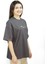 Flamepetal | Gri Renk | Baskılı Kadın T-shirt | Oversize 3