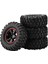 1/10 Ölçekli Rc Paletli Arazi Kamyonu Arabası Için 4 Adet 6 Delik Tekerlek Lastiği Göbekli Lastikler (Yurt Dışından) 1