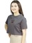 Unit Ares | Gri Renk | Baskılı Crop | Oversize 4
