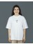Fingard | Beyaz Renk | Baskılı Kadın T-shirt | Oversize 2