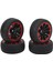 4 Adet 12MM Hex Rc Tekerlekler Lastikler 1/10 Ölçekli Off Road Lastikler F Şekilli Sırt 10 Delik Kırmızı Halka Tekerlek Göbeği Lastikleri (Yurt Dışından) 5
