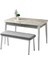Kelebek Tekno Rambla Desen Highgloss Açılır 120X70 Masa (Açılımış Ölçüsü 150X70) 1