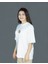 Naturcord | Beyaz Renk | Baskılı Kadın T-shirt | Oversize 4