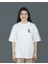 Structura Mortis | Beyaz Renk | Baskılı Kadın T-shirt | Oversize 2