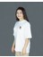 Manus Vita | Beyaz Renk | Baskılı Kadın T-shirt | Oversize 4