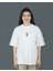 Lumigrow | Beyaz Renk | Baskılı Kadın T-shirt | Oversize 2