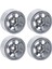 4 Adet Rc Tekerlek Hub Seti Alüminyum Alaşımlı Cnc Rc Tekerlek Jant Hub 1.9 In Lastik Sırtı Titanyum (Yurt Dışından) 2