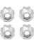 4 Adet 8X32 Ila 17MM Hex Adaptörleri 8X32 3.8 In Tekerlekler Elektrikli Araba Kamyon Seçenek Parçaları Alüminyum Alaşım Gümüş (Yurt Dışından) 3