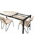 Tuğra Diş Budak Desen Ayaktan Açılır 120X75 Masa (Açılımış Ölçüsü 180X75) 3