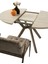 Hilton Barok Ceviz Desen Açılır Metal Ayak 100X100 Masa (Açılımış Ölçüsü 135X100) 2