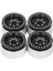 4 Adet 1.9 Inç Rc Beadlock Jantlar Alüminyum Alaşım Jant Hub Eksenel SCX10 90046 Axı 03007 1/10 Rc Paletli Siyah (Yurt Dışından) 2