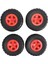 4 Adet Rc Tekerlek ve Lastikler Rc Kısa Mesafe Kamyon Lastikleri Traxxas Slash 1/10 Rc Araba Kırmızı (Yurt Dışından) 3