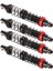 4 Adet Rc Amortisör Alüminyum Alaşımlı Ayarlanabilir Çift Bölümlü Çift Yaylı Rc Araba Amortisörü 1/10 Rc Paletli Araba Için 70MM/2.8IN (Yurt Dışından) 2
