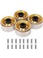 4 Adet Rc Araba Tekerlek Göbeği 1.9 In Damgalı Çelik Tabaka Üçgen 10 Delik 12MM Hex Sürücü Metal Altın Paletli Araba Tekerlek Jantları (Yurt Dışından) 1