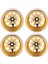 4 Adet Rc Araba Tekerlek Göbeği 1.9 In Damgalı Çelik Tabaka Üçgen 10 Delik 12MM Hex Sürücü Metal Altın Paletli Araba Tekerlek Jantları (Yurt Dışından) 5