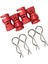 4 Adet Metal Rc Vücut Kabuk Montaj Sütun Delik Bulucu Manyetik Araba Kabuk Delik Bulucu Pc Pvc Kabuk Rc Araba Kırmızı (Yurt Dışından) 2