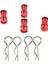 4 Adet Metal Rc Vücut Kabuk Montaj Sütun Delik Bulucu Manyetik Araba Kabuk Delik Bulucu Pc Pvc Kabuk Rc Araba Kırmızı (Yurt Dışından) 3