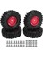 4 Adet Rc Off Road Araç Lastikleri 1.9 Inç Evrensel Ka Rc Tekerlekler ve Lastikler Rc Off Road Araç Tırmanma Araba Kırmızı (Yurt Dışından) 1