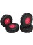 4 Adet Rc Off Road Araç Lastikleri 1.9 Inç Evrensel Ka Rc Tekerlekler ve Lastikler Rc Off Road Araç Tırmanma Araba Kırmızı (Yurt Dışından) 3