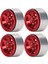 4 Adet 1.9 Inç Rc Beadlock Tekerlek Göbekleri Alüminyum Alaşımlı Cnc Rc Tekerlek Jantları Hub Değiştirme Eksenel SCX10 Için Hsp Kırmızı (Yurt Dışından) 4