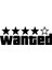 Wanted Sticker 17X17 cm Siyah 1