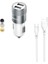 Ac-38 1 mt Type-C Kablo+Araç Şarj Başlığı 5W 1.6A 2xusb, Standart 1