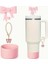 Quencher 30 - 40 Oz 3'lü Aksesuar Tıpa Charm Taban Koruyucu Silikon Pembe Set 1