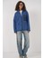 Kadın Fermuarlı Oversize Peluş Ceket - Saks 2