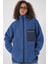 Kadın Fermuarlı Oversize Peluş Ceket - Saks 4