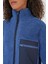 Kadın Fermuarlı Oversize Peluş Ceket - Saks 5