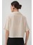 Crop Keten Ceket - M. Krem 5