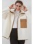 Fermuarlı Oversize Peluş Ceket Mont - Camel 1
