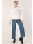 Nakışlı Oversize Sweatshirt - Beyaz 2