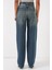 Kadın Yüksek Bel Baggy Kot Pantolon - Indigo 4