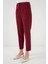 Yüksek Bel Kumaş Pantolon - Bordo 2