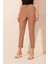 Beli Lastikli Bağcıklı Pantolon - Camel 4