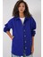 Cepli Oversize Gömlek - Saks 1