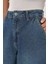 Kadın Yüksek Bel Baggy Kot Pantolon - Indigo 5