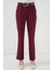 Kemerli Ispanyol Paça Pantolon - Bordo 2
