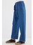 Bol Paça Jeans Pantolon - Koyu Mavi 4