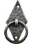 Antika Tarz Dekoratif Pirinç Dik Baklava Halka , Mobilya Kulbu - 82X41 Mm, Oksit 1