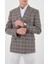 Slimfit Erkek Kruvaze Ceket Sivri Yaka Drop 6 Dokuma Kumaş 5