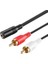 2rca- 3.5mm Stereo Dişi Kablo 1.5 Metre Yeni 1
