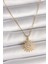 316L Çelik Gold Renk Zincir Zirkon Taşlı Güneş Model Kadın Kolye - TJ-BKO9978 1
