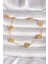 316L Çelik Gold Renk Baby Boy Yonca Model Işleme Detay Kadın Bileklik - TJ-BB6641 1