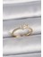 Pirinç Gold Renk Ayarlanabilir Zirkon Taşlı Kalp Model Kadın Yüzük - TJ-BYK3406 1