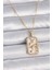 316L Çelik Gold Renk Zincir Boğa Burcu Zirkon Taşlı Kadın Kolye - TJ-BKO9466 1