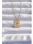 316L Çelik Zincir Gold Renk Pembe Zirkon Taşlı Tarot Kolye - TJ-BKO8982 1